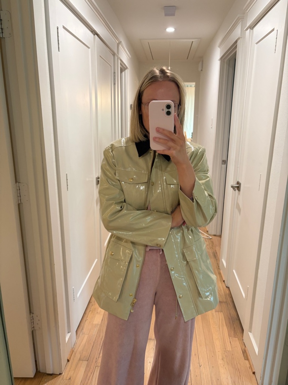 J. Crew Collection Barn Jacket in laminated linen